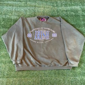 Vintage 90s Notre Dame Green crewneck